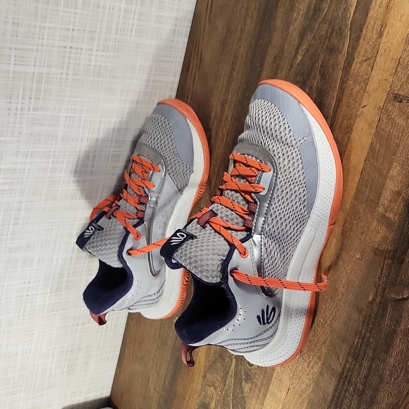 Under Armour Steph Curry 3z6, Gray Blue Orange Silver, Basketball Shoes - Picture 3 of 6